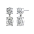 3-5 ctw Round-Oval Stud Earrings