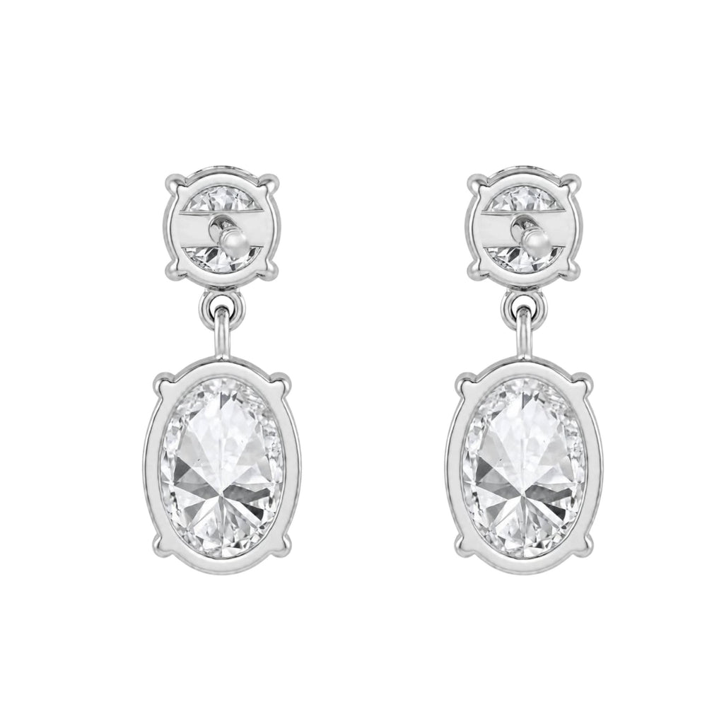 3-5 ctw Round-Oval Stud Earrings