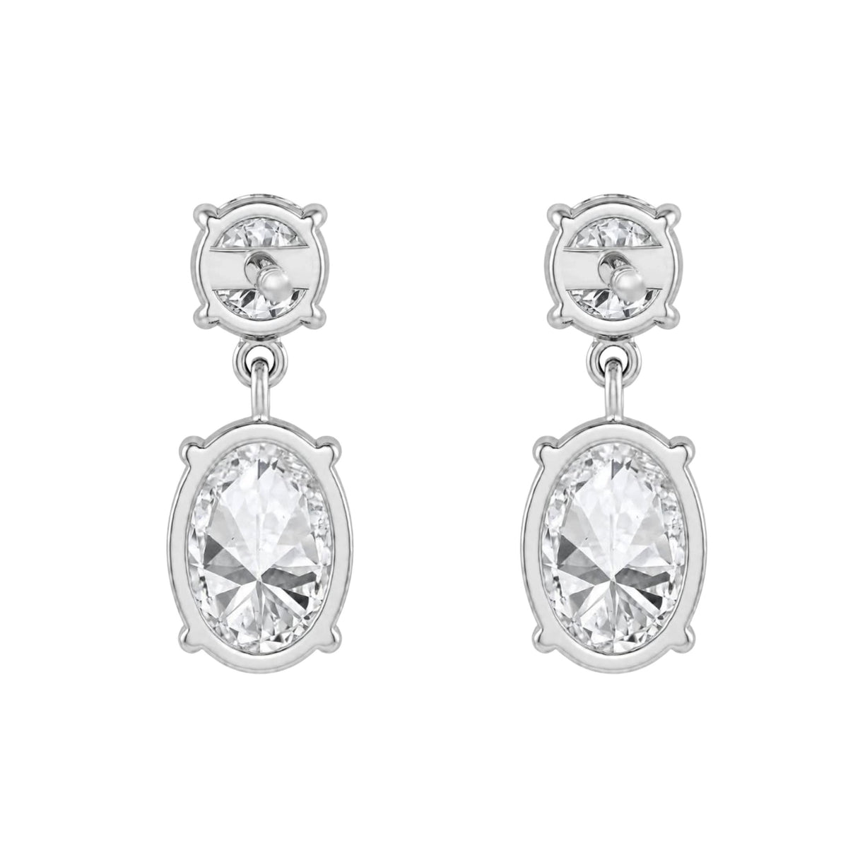 3-5 ctw Round-Oval Stud Earrings