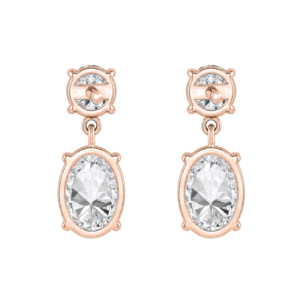 3-5 ctw Round-Oval Stud Earrings
