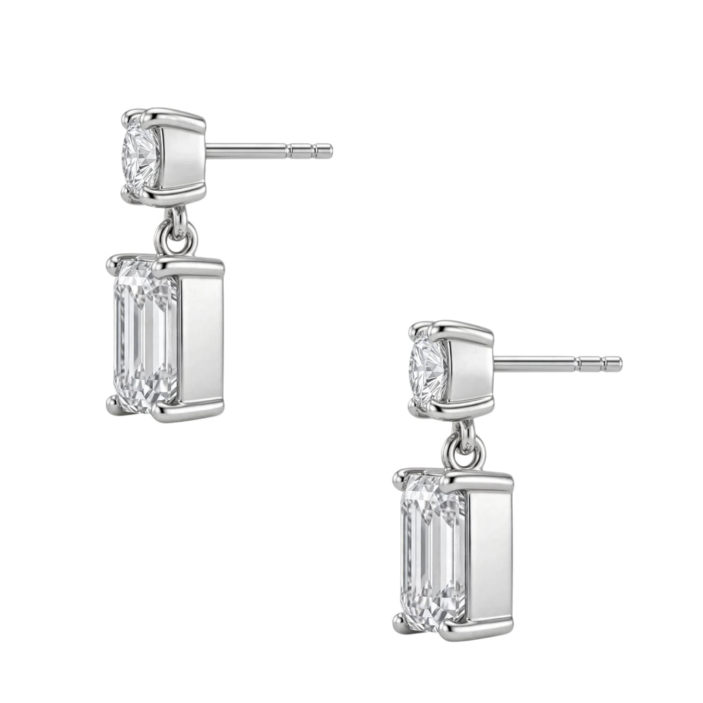 3-5 ctw Round-Emerald Stud Earrings