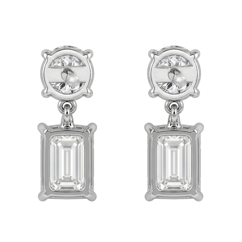 3-5 ctw Round-Emerald Stud Earrings