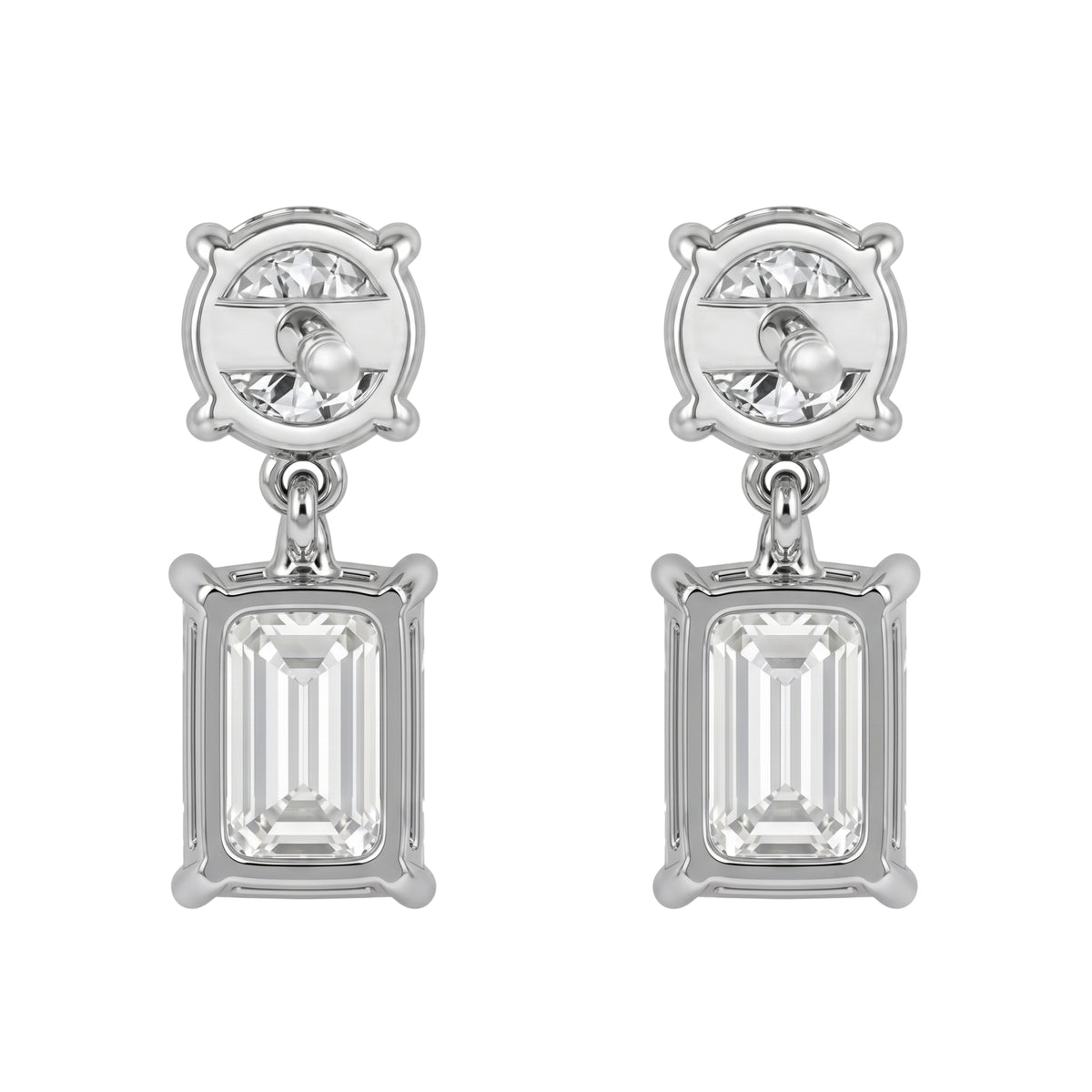 3-5 ctw Round-Emerald Stud Earrings