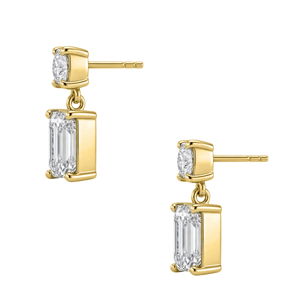 3-5 ctw Round-Emerald Stud Earrings