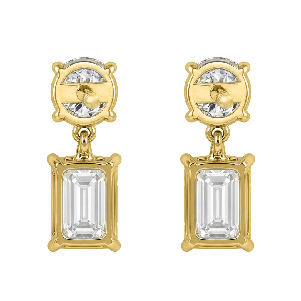 3-5 ctw Round-Emerald Stud Earrings