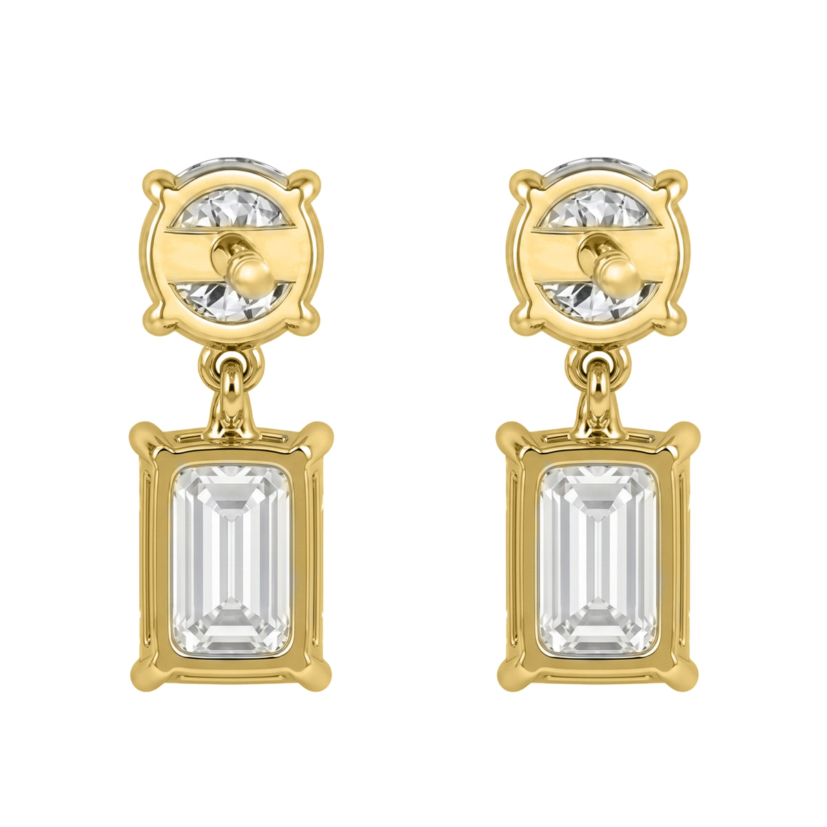 3-5 ctw Round-Emerald Stud Earrings