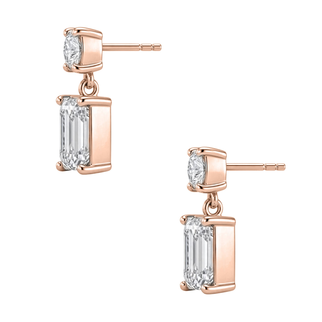 3-5 ctw Round-Emerald Stud Earrings