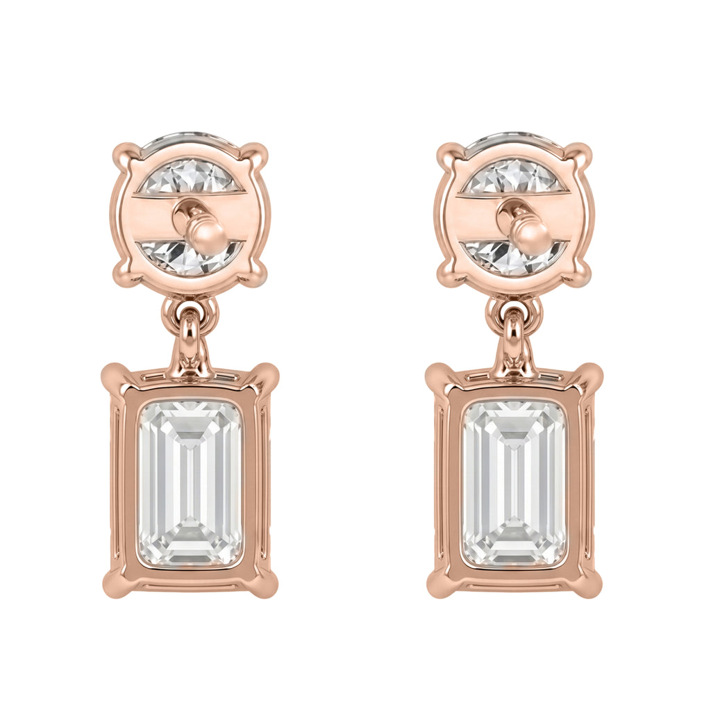 3-5 ctw Round-Emerald Stud Earrings