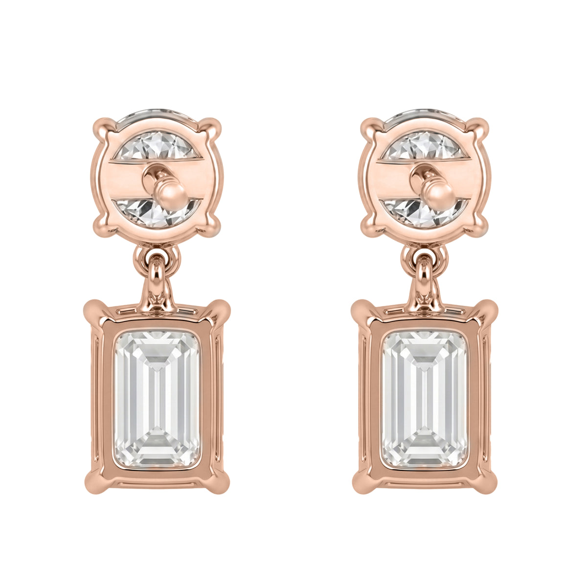 3-5 ctw Round-Emerald Stud Earrings