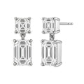 3-5 ctw Emerald-Asscher Stud Earrings