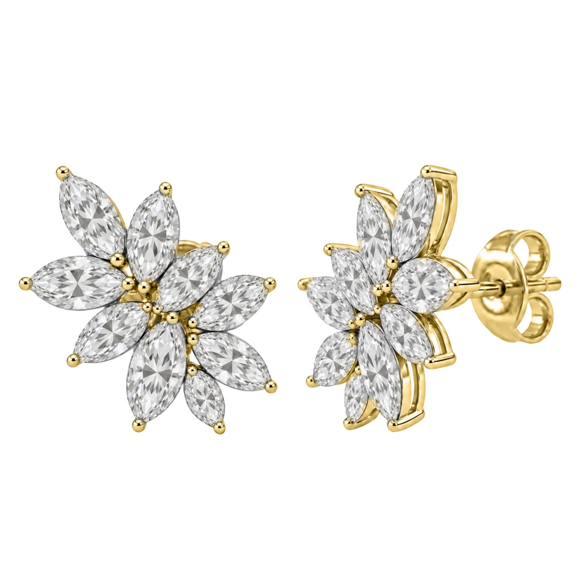 2 ctw Marquise Stud Earrings