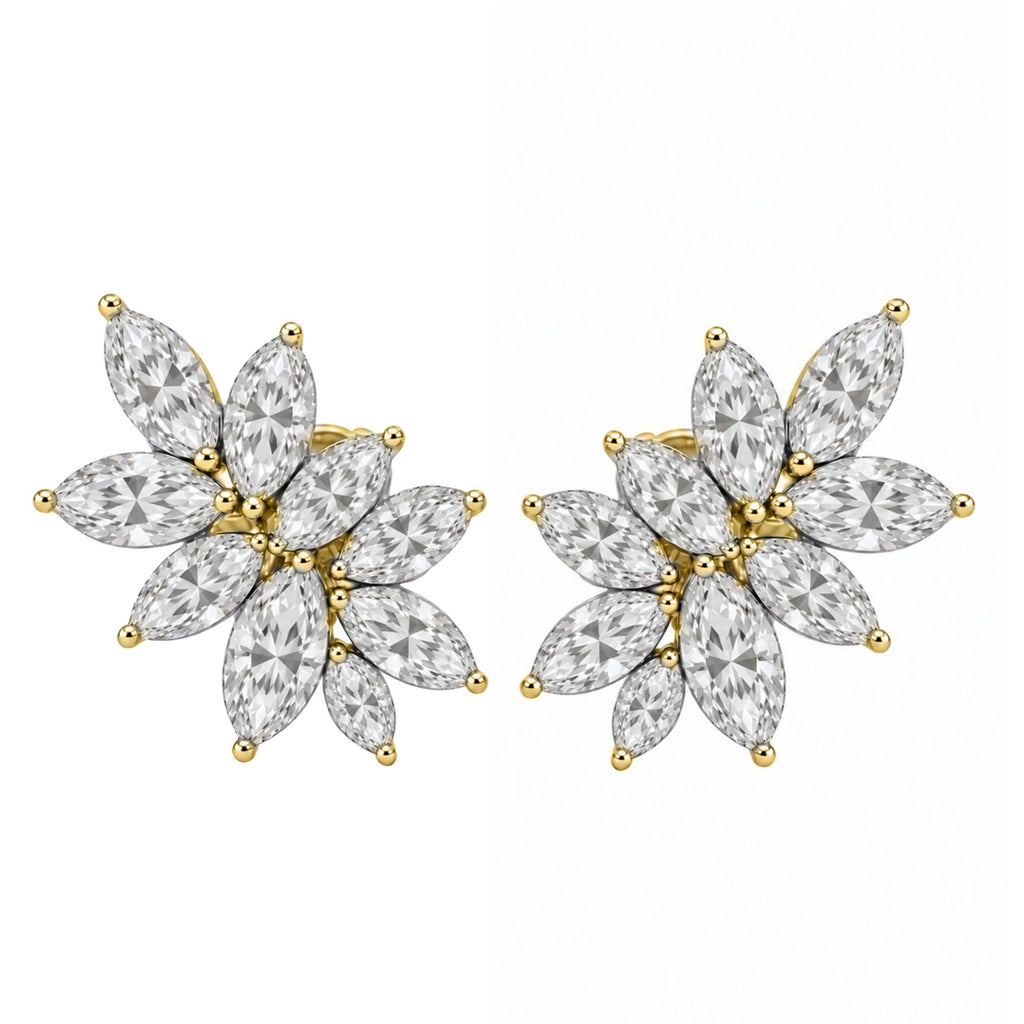 2 ctw Marquise Stud Earrings