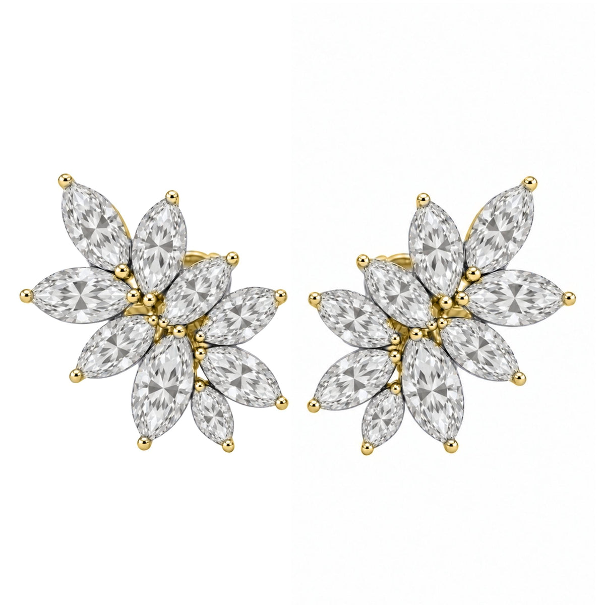 2 ctw Marquise Stud Earrings