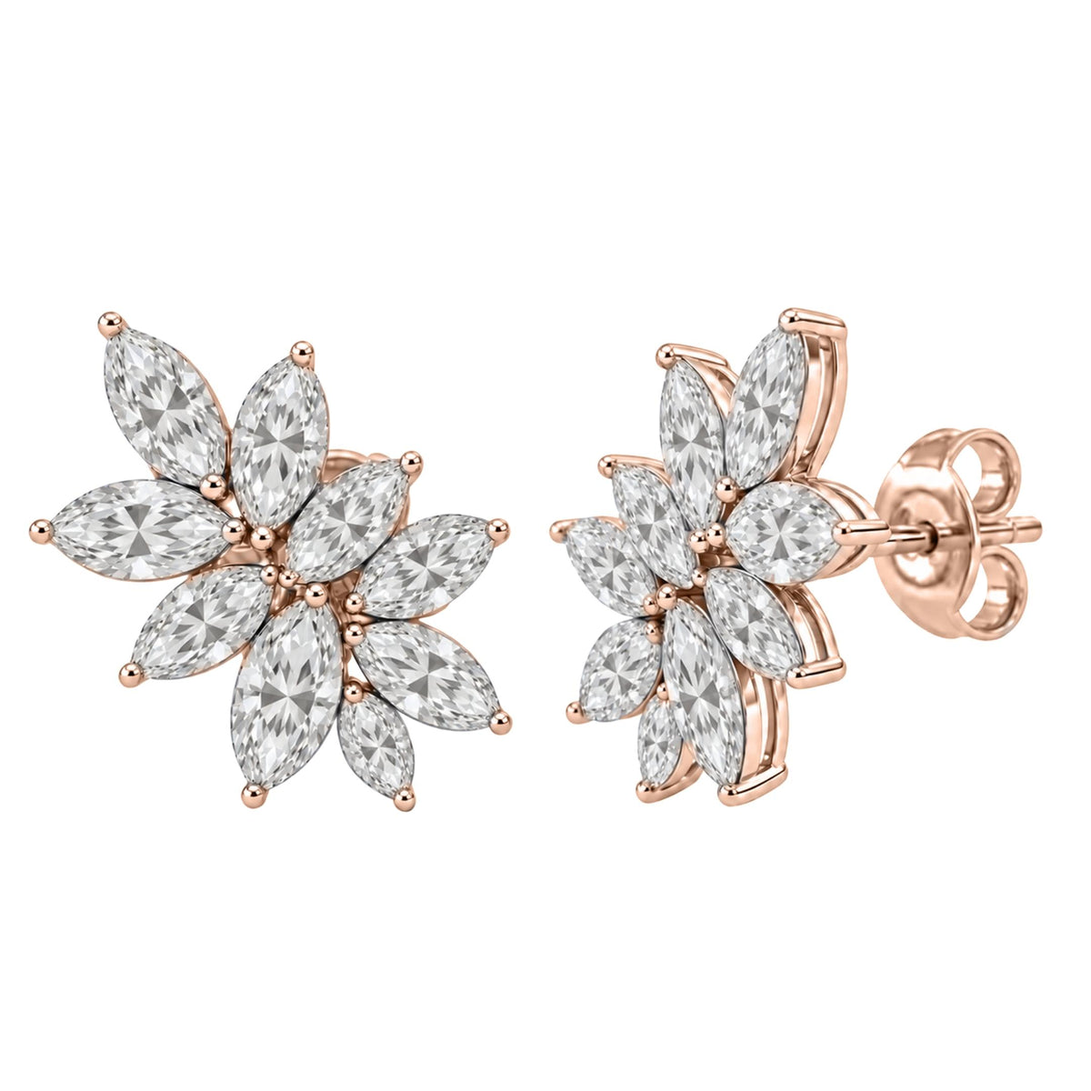 2 ctw Marquise Stud Earrings