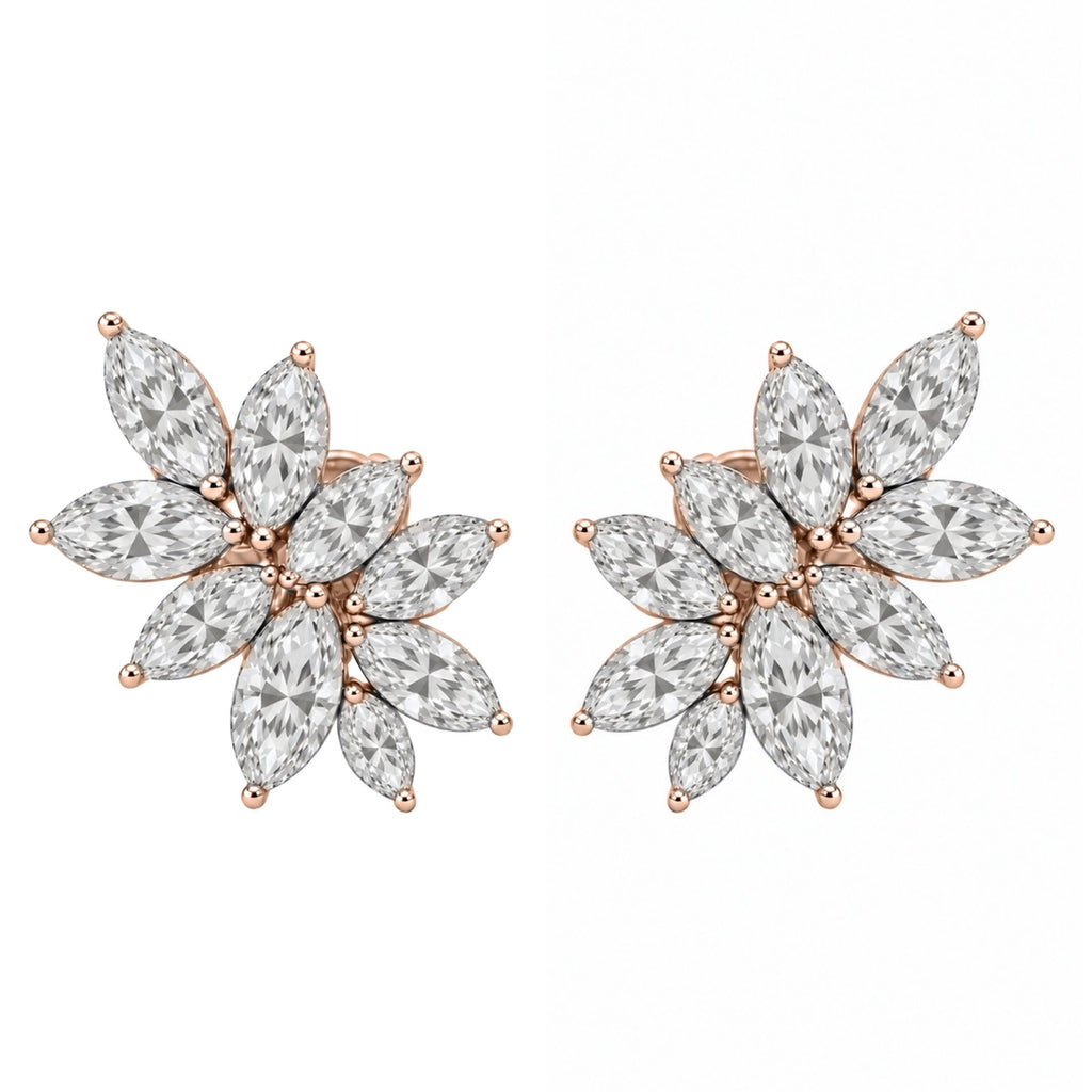 2 ctw Marquise Stud Earrings