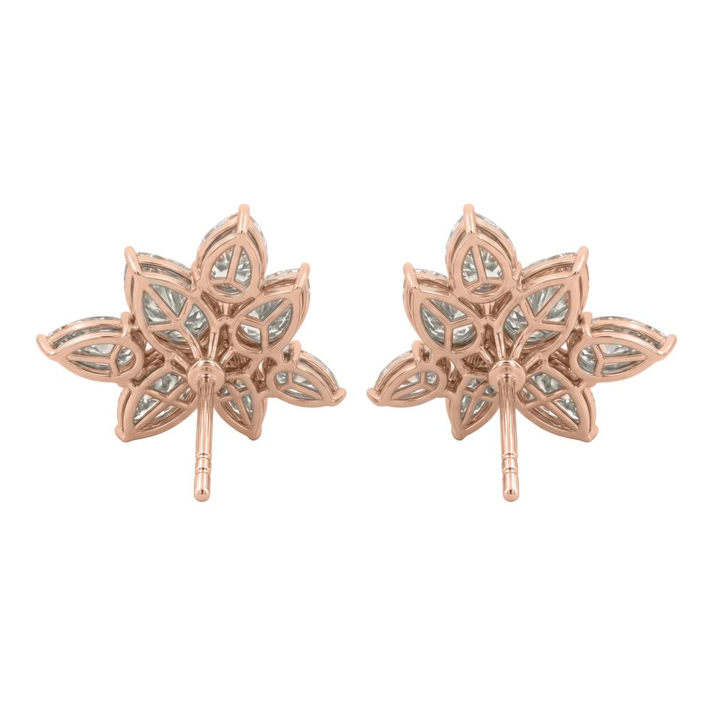 3 ctw Pear-Marquise Stud Earrings