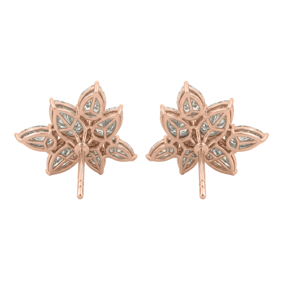 3 ctw Pear-Marquise Stud Earrings