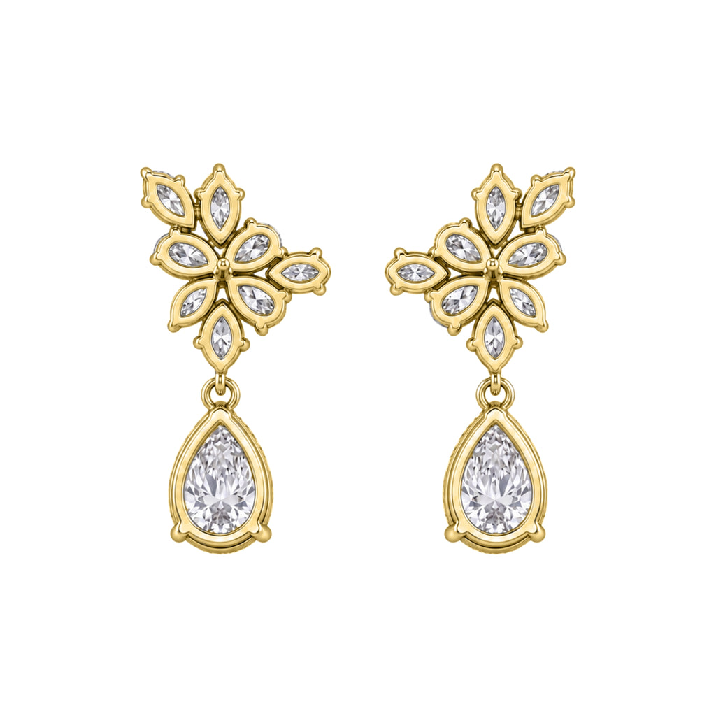 5 ctw Pear-Marquise Drop Earrings
