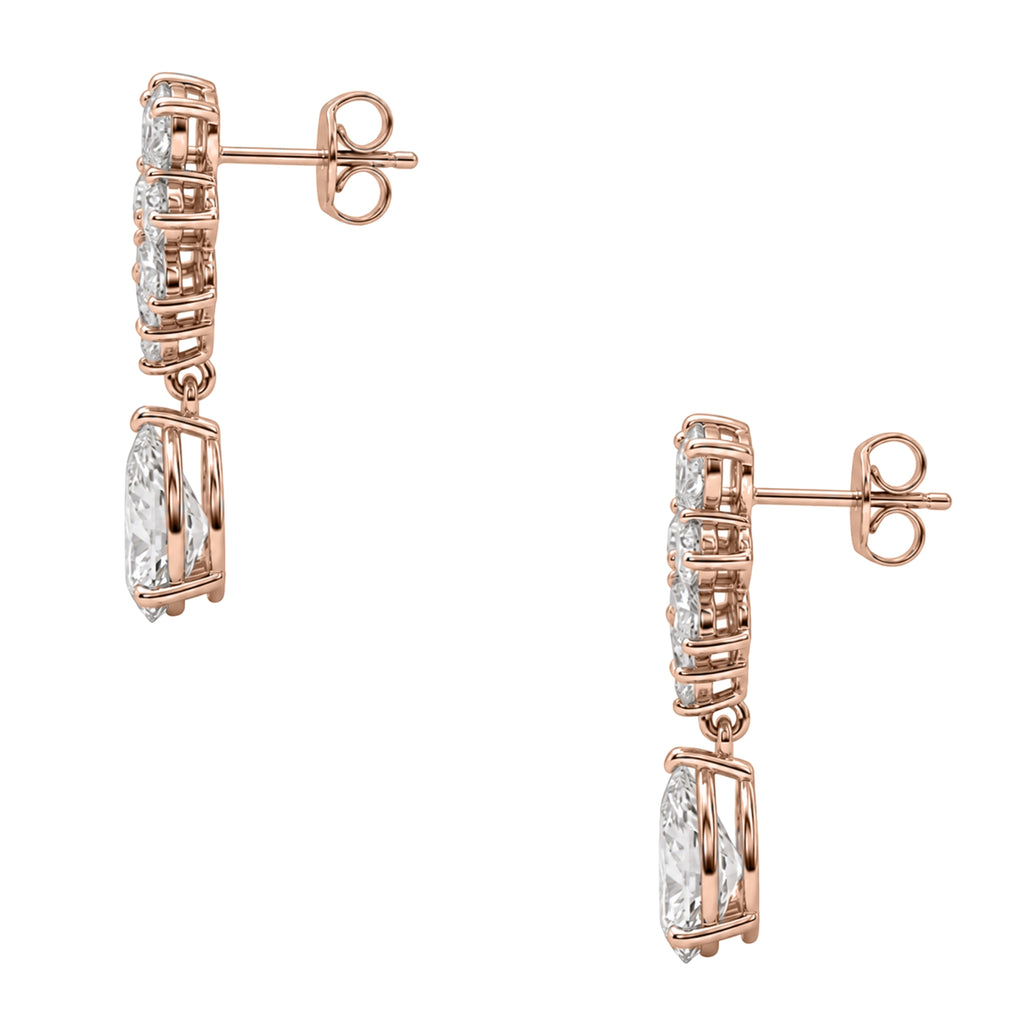 5 ctw Pear-Marquise Drop Earrings