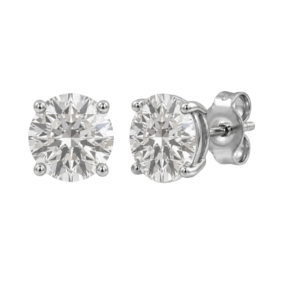 1.00-6.00 ctw Mixed Cut Stud Earrings