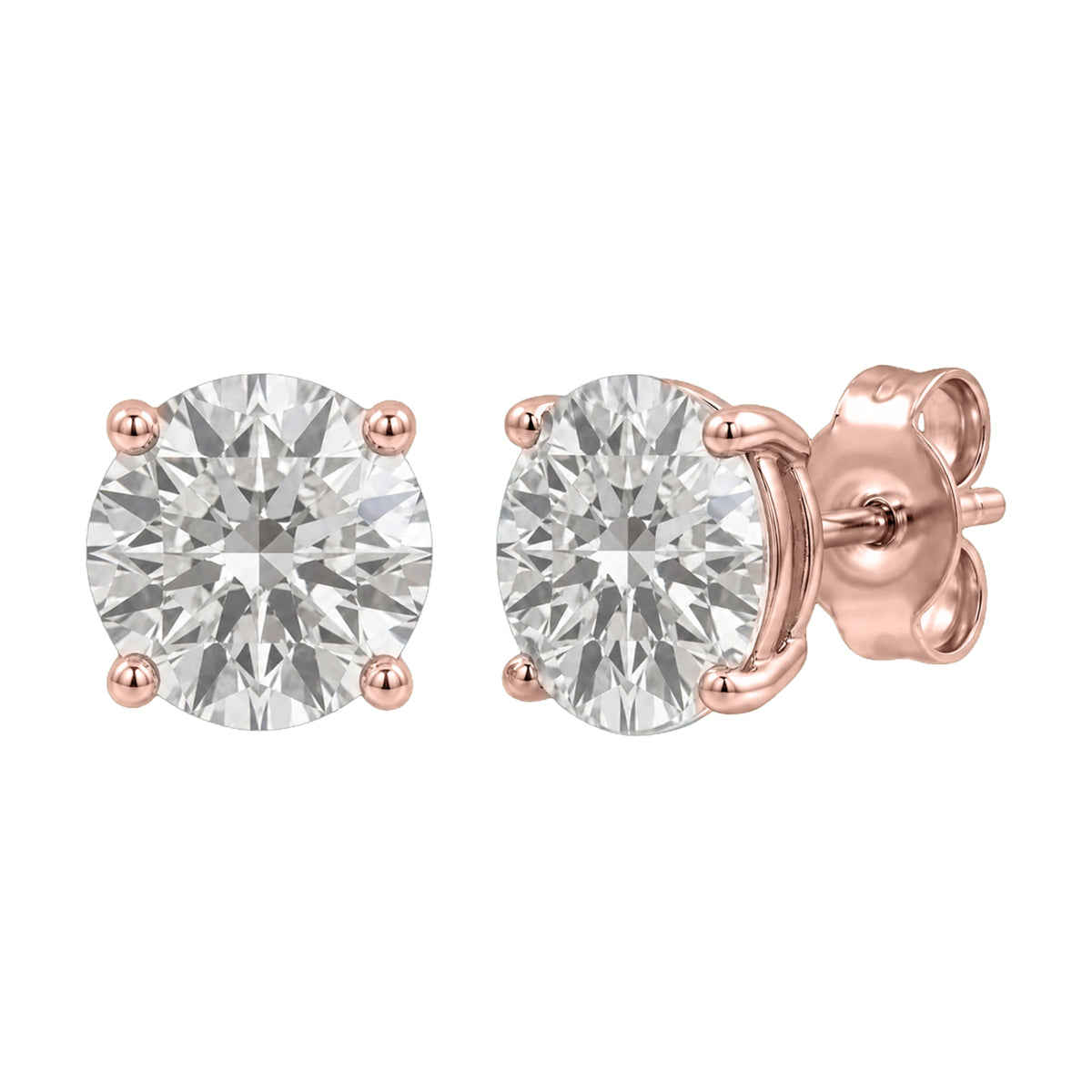 1.00-6.00 ctw Mixed Cut Stud Earrings