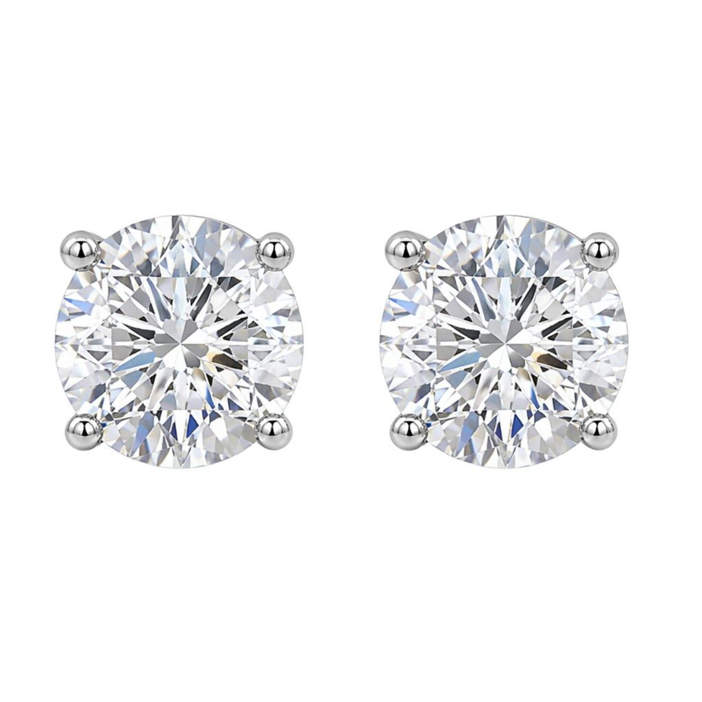 Diamonair Solitaire 4 Prong Earrings Set - Lab Grown Diamond 14K Gold Solitaire 4 Prong Earrings