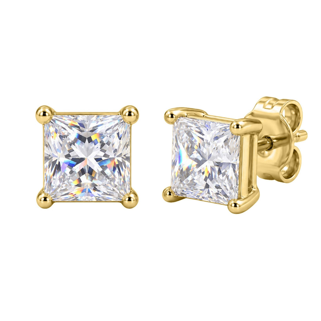 Diamonair Solitaire 4 Prong Earrings Set - Lab Grown Diamond 14K Gold Solitaire 4 Prong Earrings