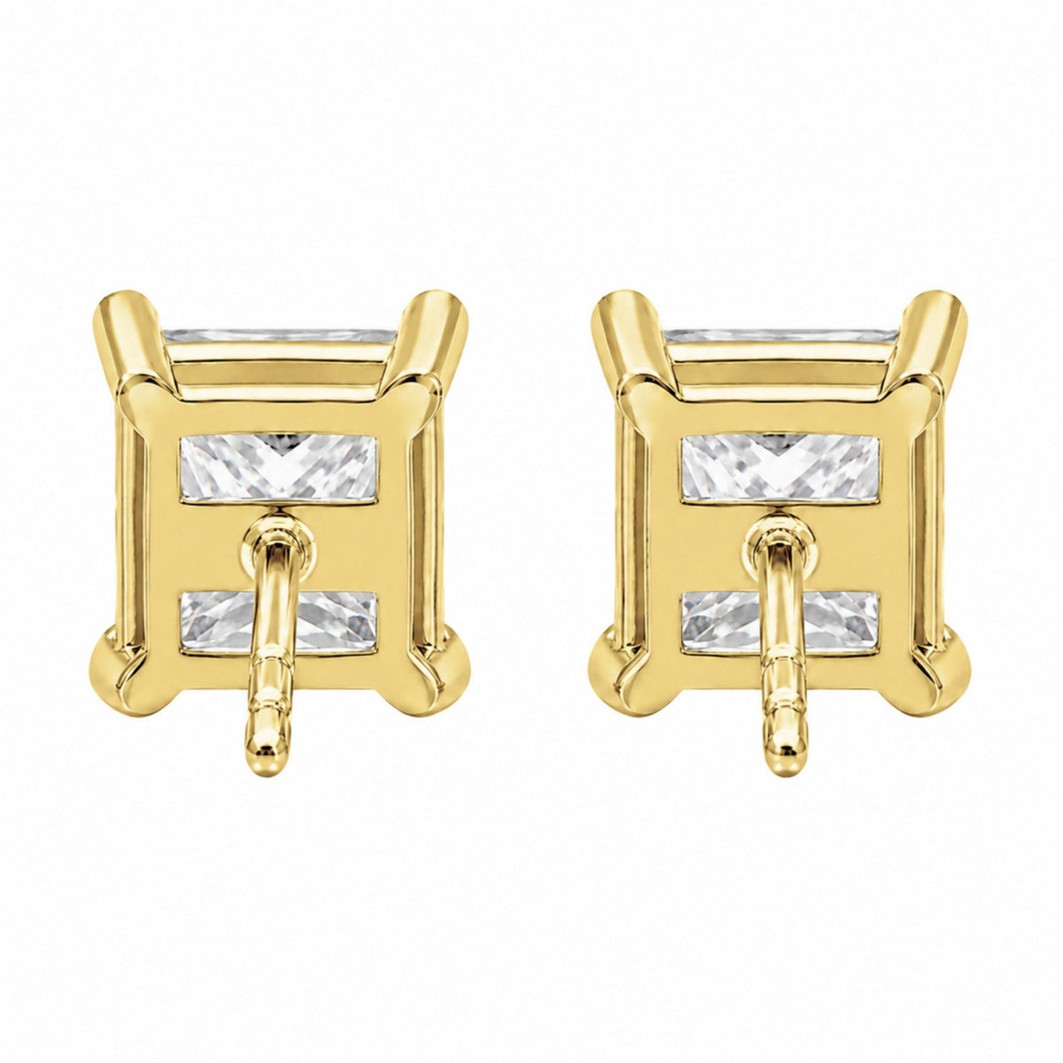 Diamonair Solitaire 4 Prong Earrings Set - Lab Grown Diamond 14K Gold Solitaire 4 Prong Earrings