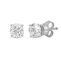 0.25 - 2.00 Carat T.W. Round-cut Lab Grown Diamond (F/VS+) Stud Earrings with Double Notch Post & Pushback