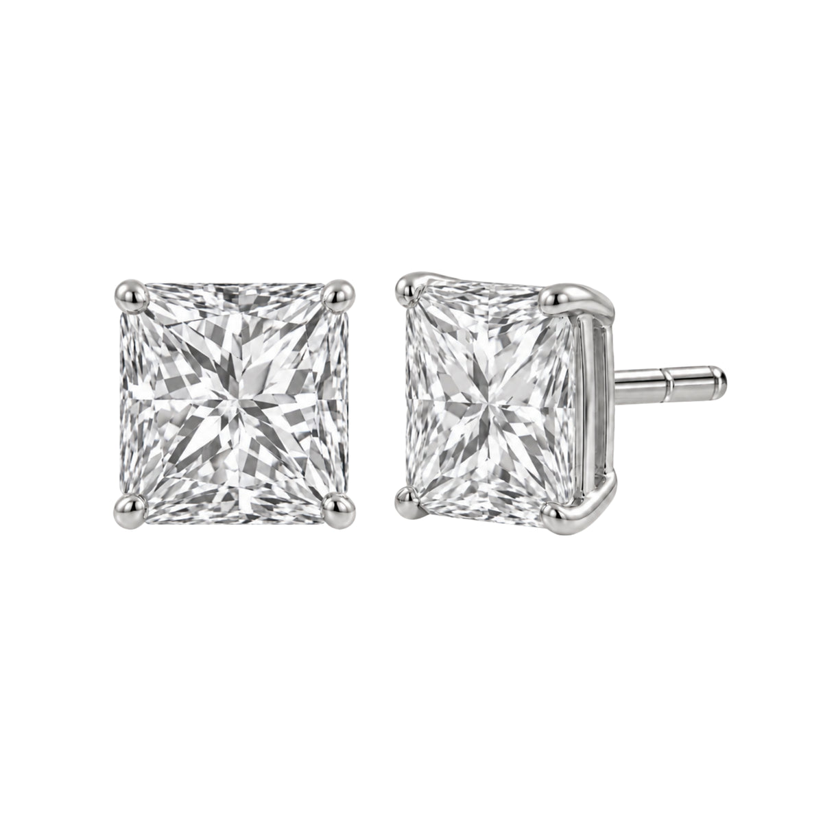 1.00-6.00 ctw Mixed Cut Stud Earrings