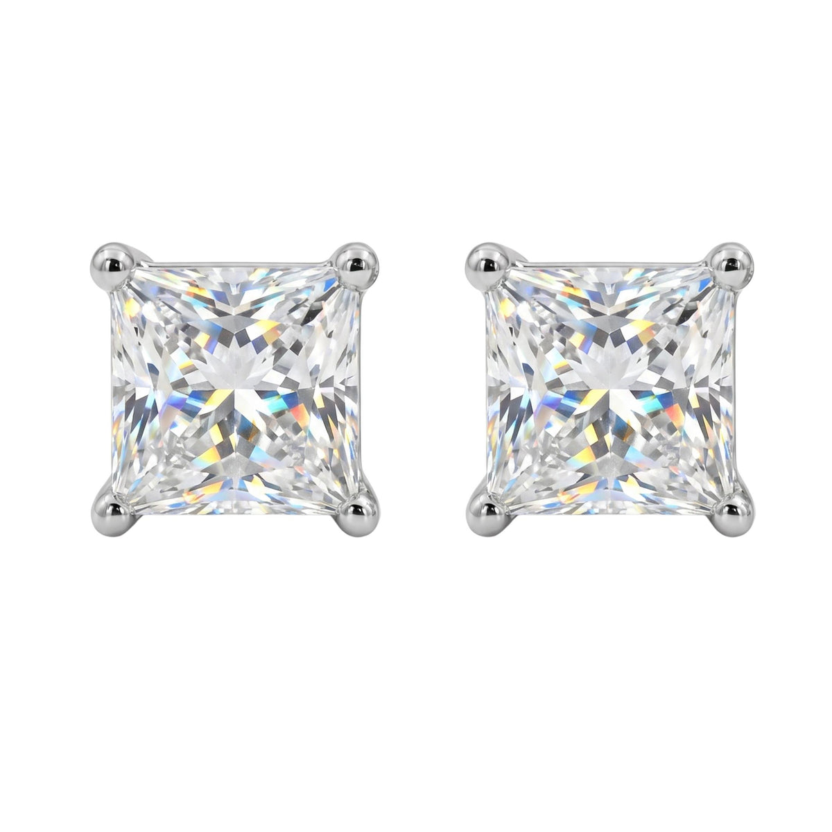 Diamonair Solitaire 4 Prong Earrings Set - Lab Grown Diamond 14K Gold Solitaire 4 Prong Earrings