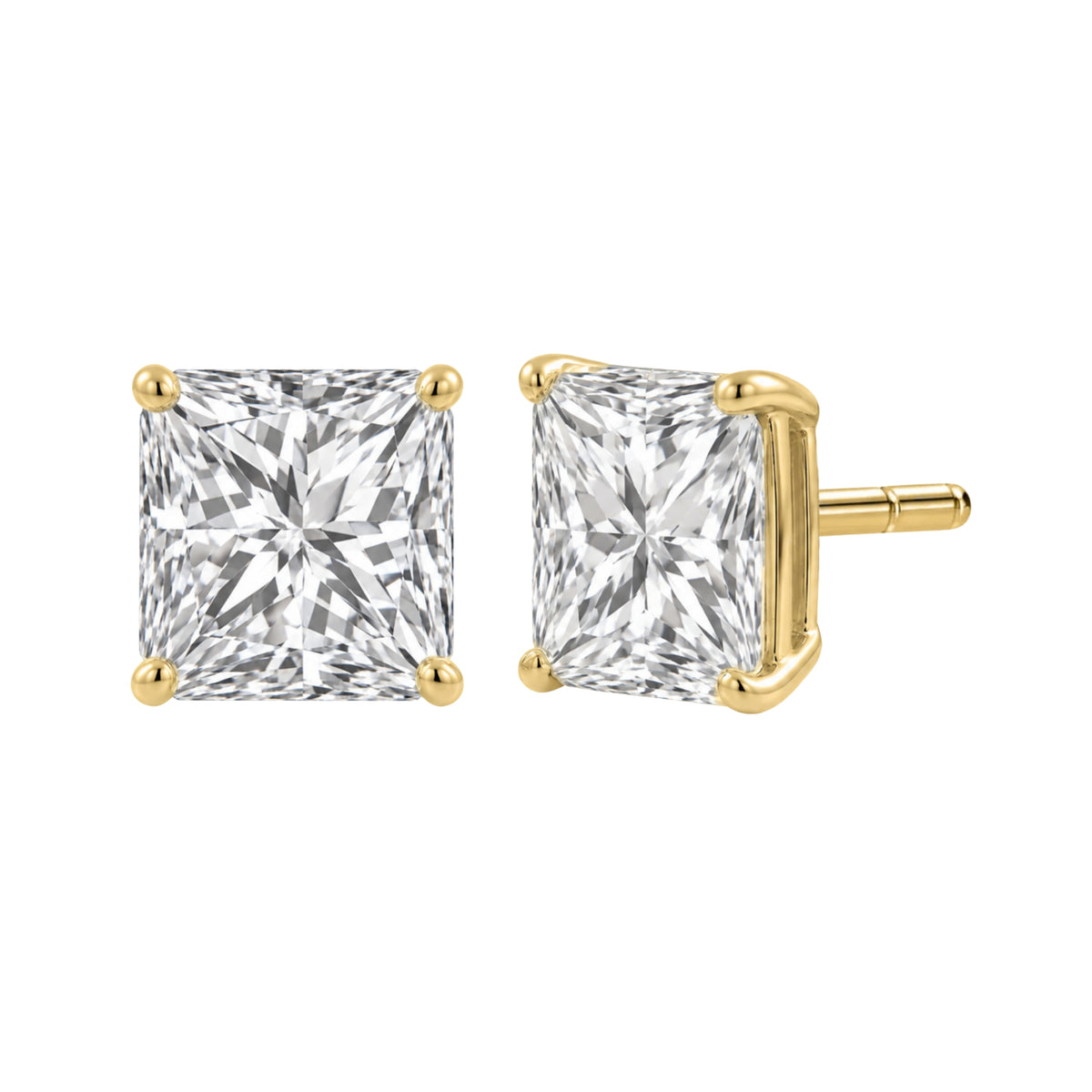 1.00-6.00 ctw Mixed Cut Stud Earrings