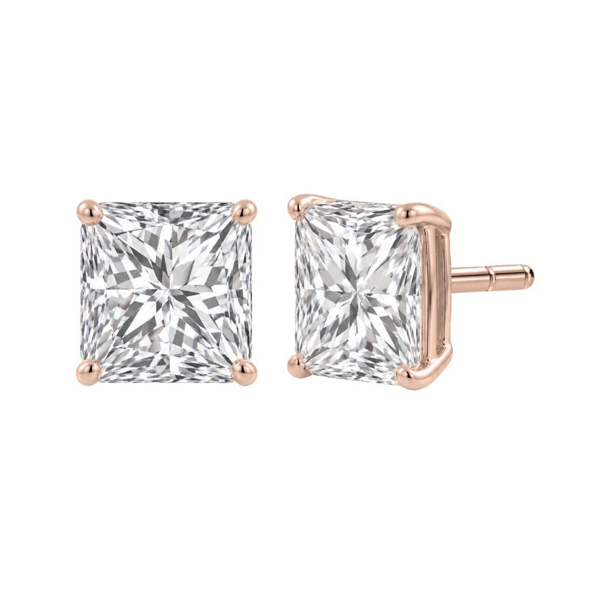 1.00-6.00 ctw Mixed Cut Stud Earrings