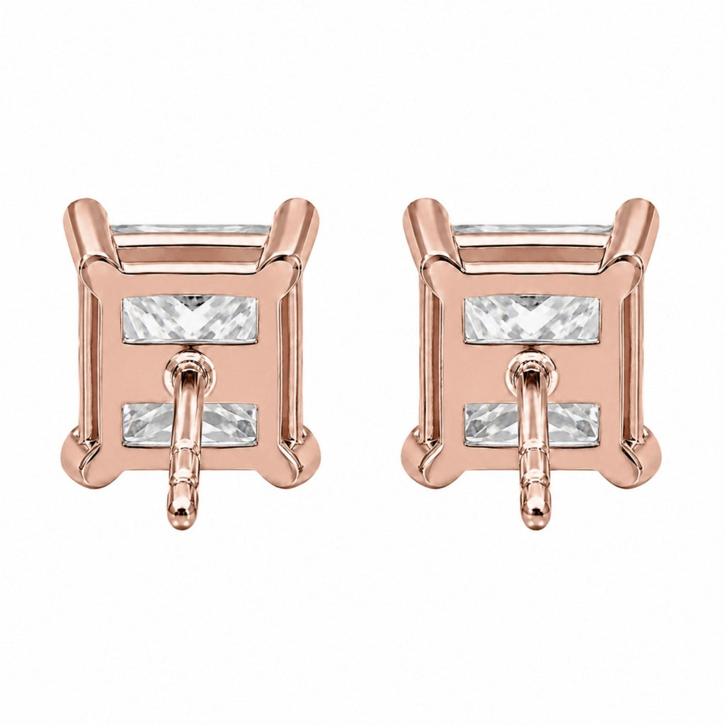 Diamonair Solitaire 4 Prong Earrings Set - Lab Grown Diamond 14K Gold Solitaire 4 Prong Earrings