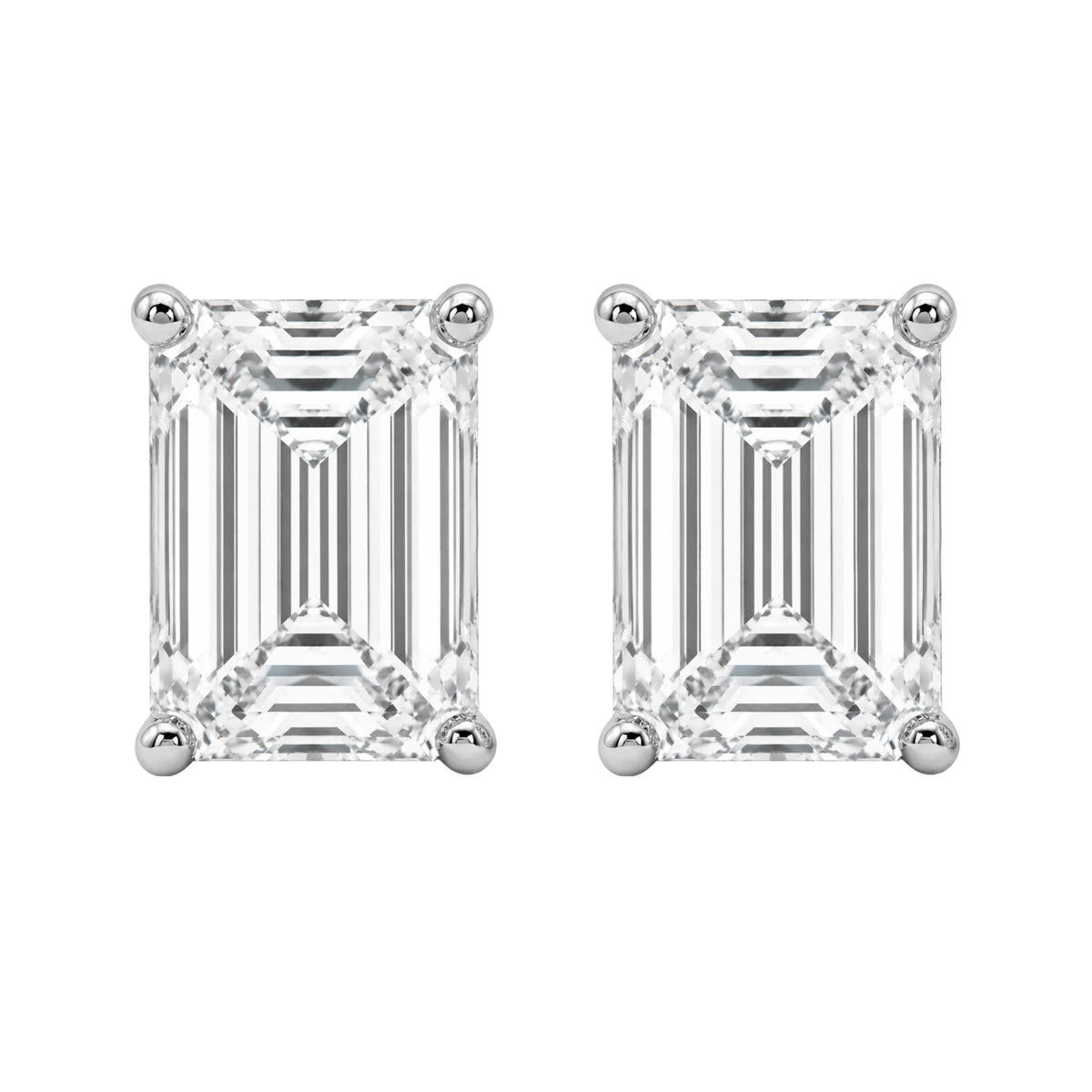 Diamonair Solitaire 4 Prong Earrings Set - Lab Grown Diamond 14K Gold Solitaire 4 Prong Earrings