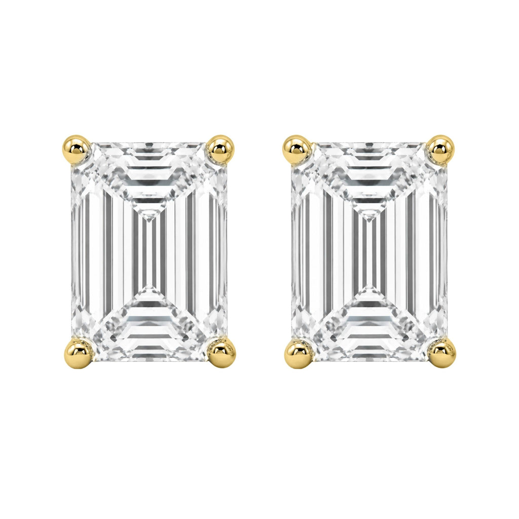 Diamonair Solitaire 4 Prong Earrings Set - Lab Grown Diamond 14K Gold Solitaire 4 Prong Earrings