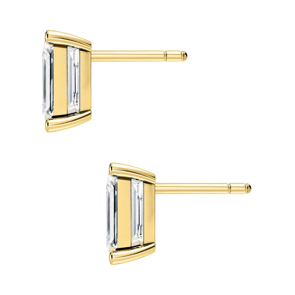 Diamonair Solitaire 4 Prong Earrings Set - Lab Grown Diamond 14K Gold Solitaire 4 Prong Earrings