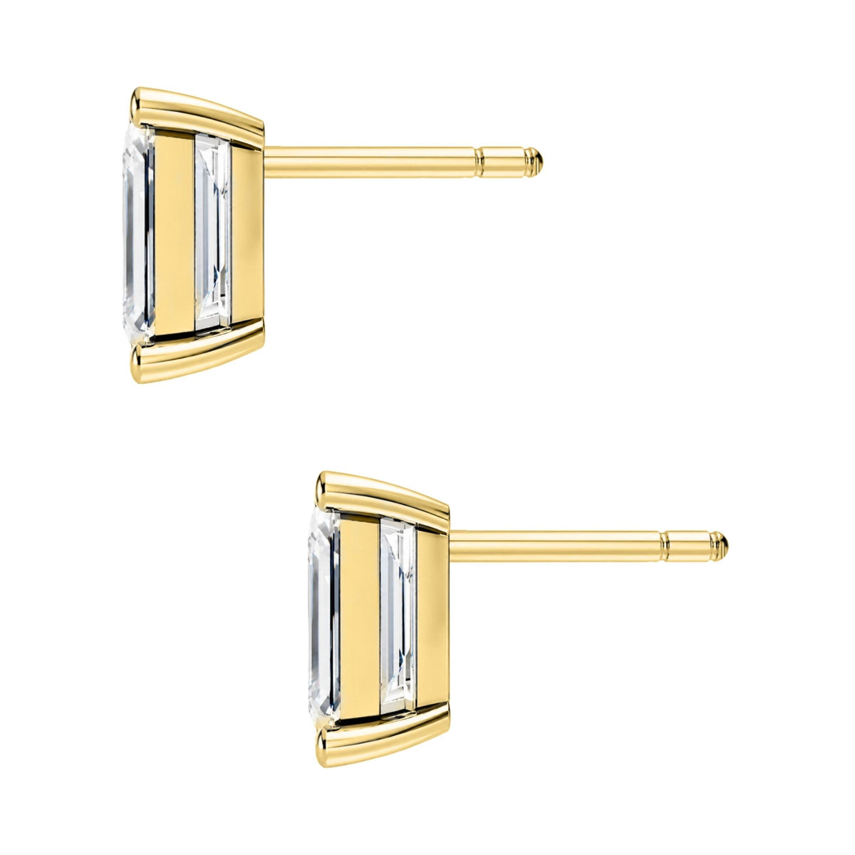 Diamonair Solitaire 4 Prong Earrings Set - Lab Grown Diamond 14K Gold Solitaire 4 Prong Earrings