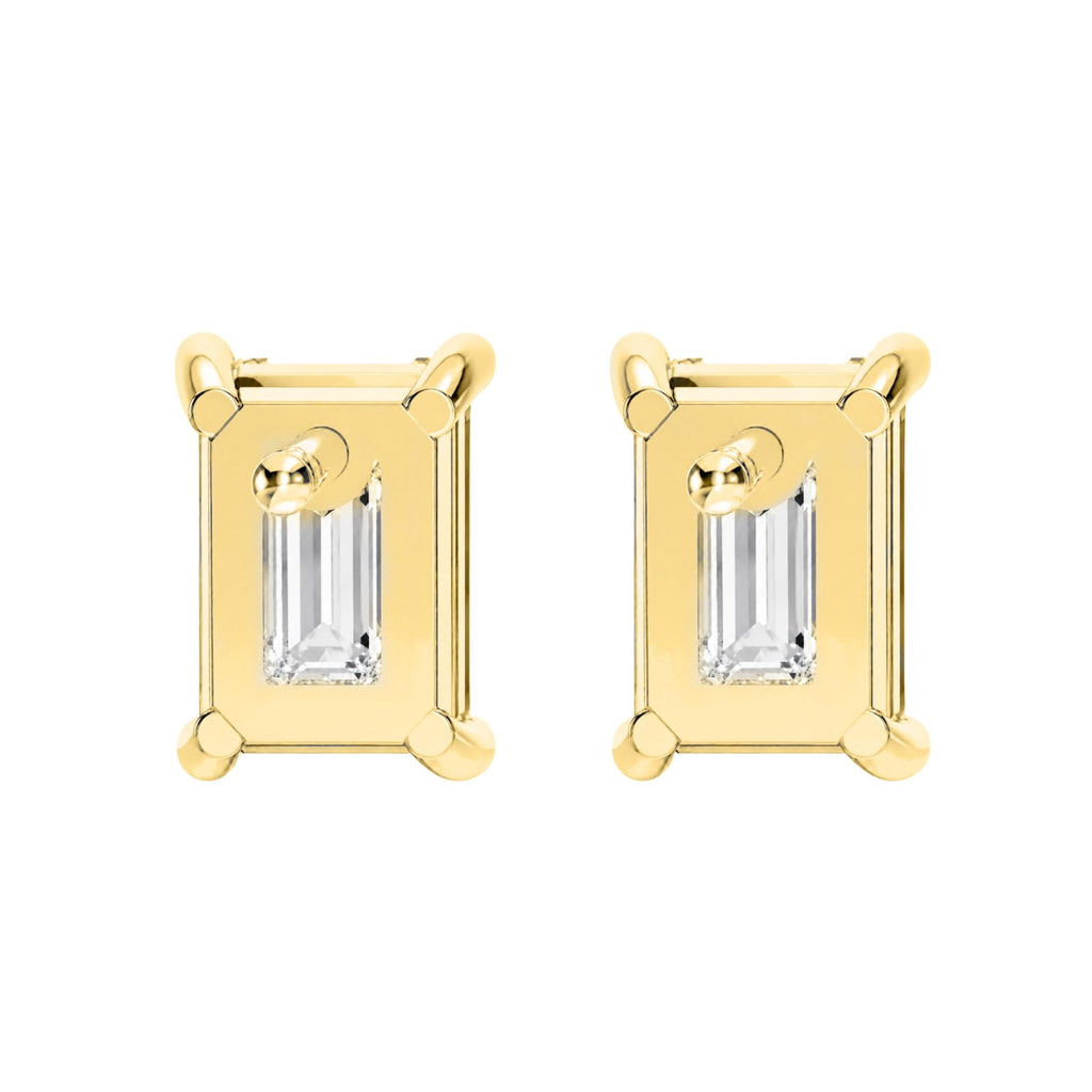 Diamonair Solitaire 4 Prong Earrings Set - Lab Grown Diamond 14K Gold Solitaire 4 Prong Earrings