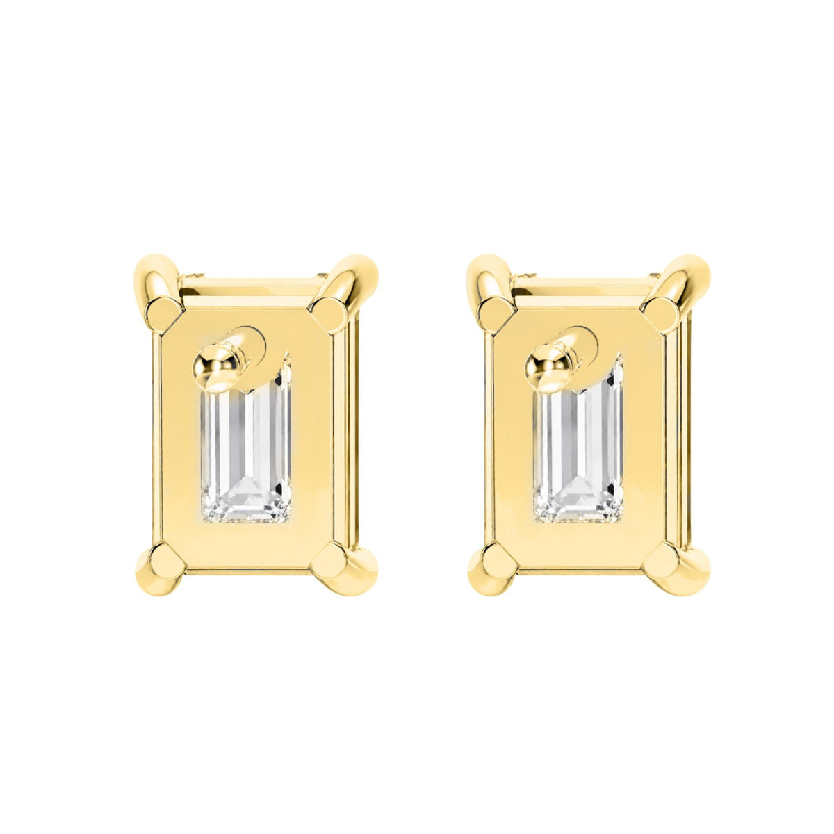 Diamonair Solitaire 4 Prong Earrings Set - Lab Grown Diamond 14K Gold Solitaire 4 Prong Earrings
