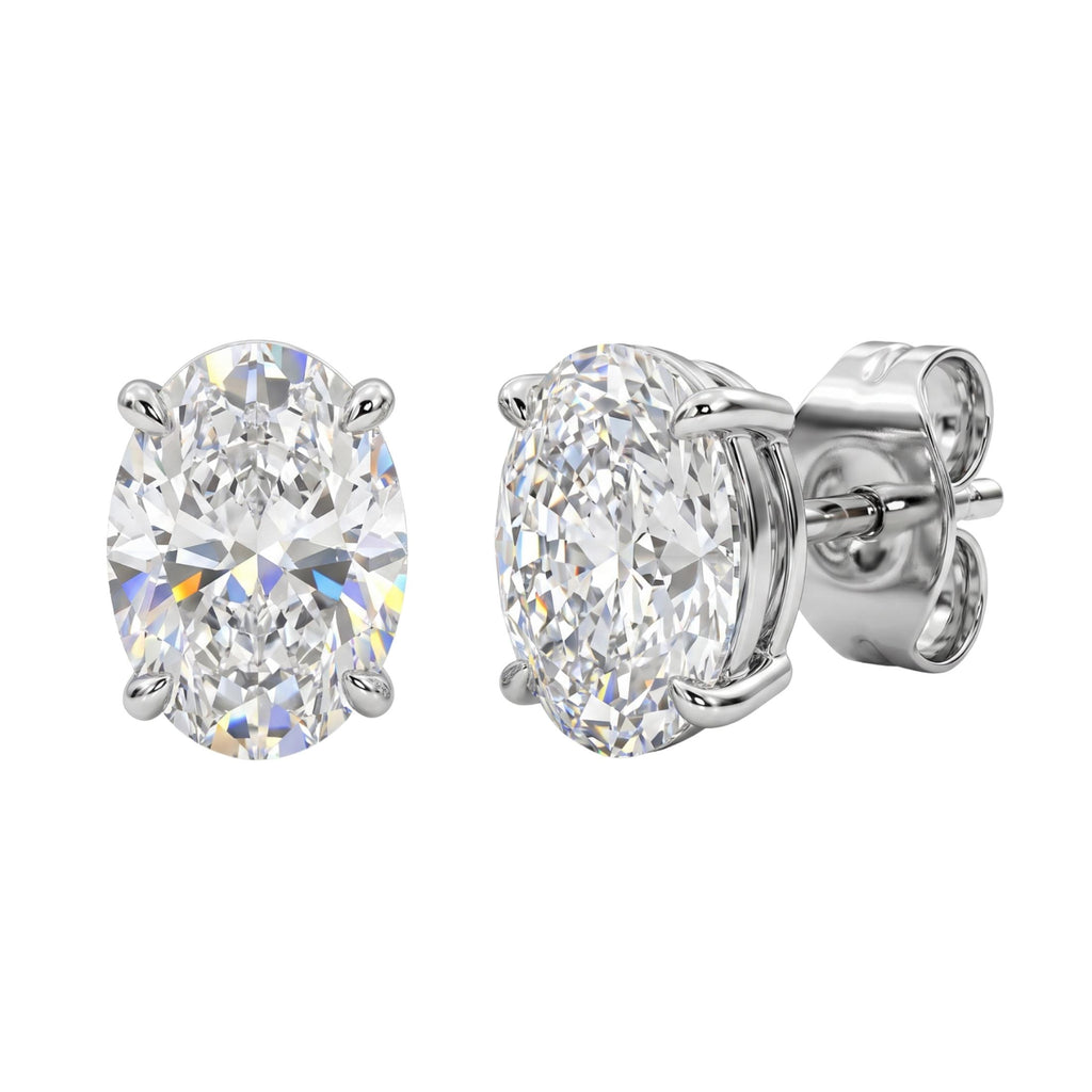 Diamonair Solitaire 4 Prong Earrings Set - Lab Grown Diamond 14K Gold Solitaire 4 Prong Earrings