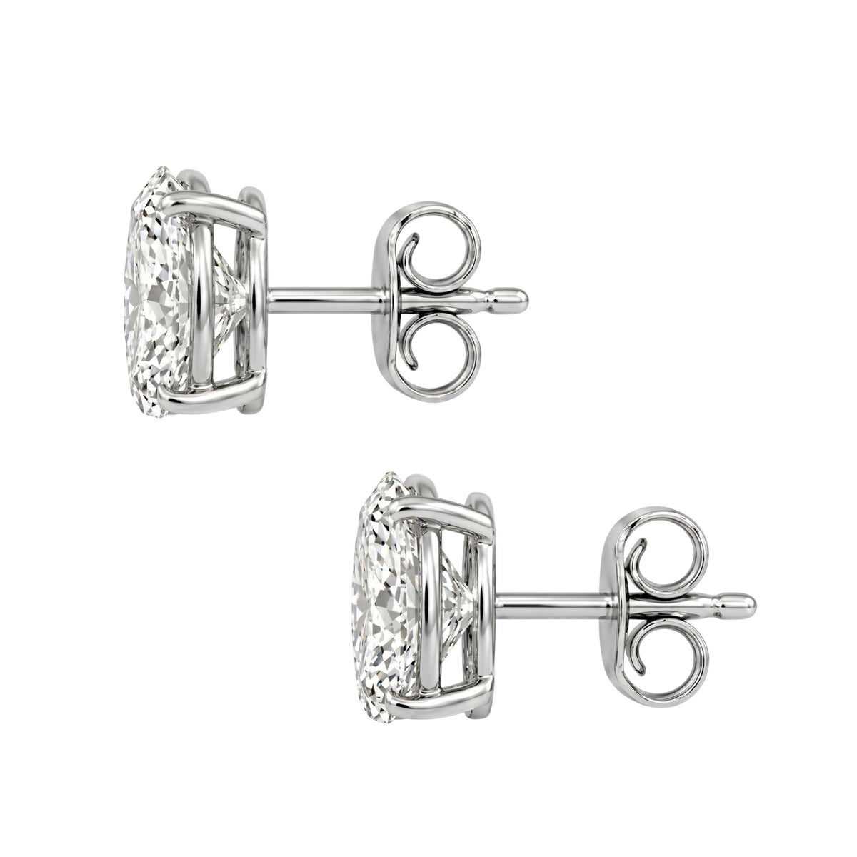 Diamonair Solitaire 4 Prong Earrings Set - Lab Grown Diamond 14K Gold Solitaire 4 Prong Earrings