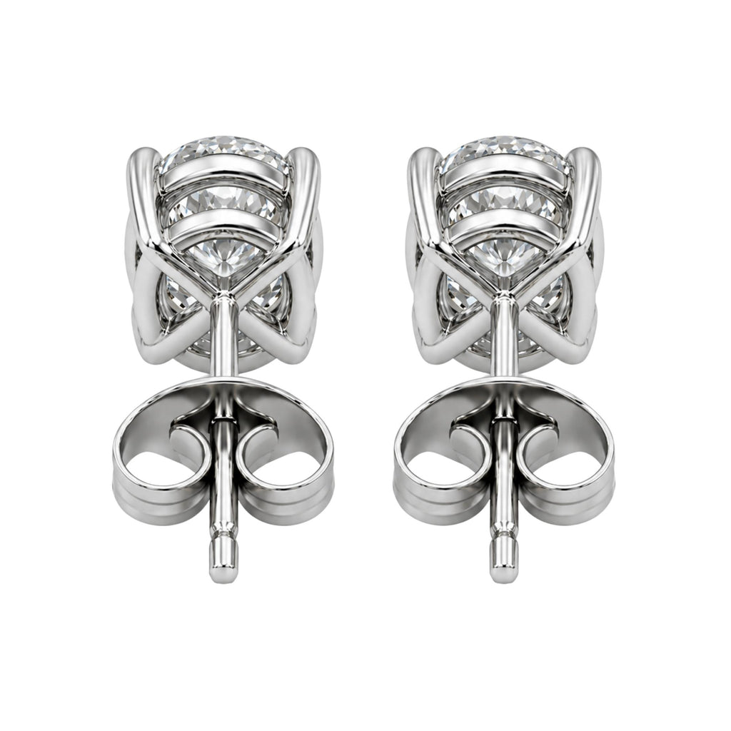 Diamonair Solitaire 4 Prong Earrings Set - Lab Grown Diamond 14K Gold Solitaire 4 Prong Earrings