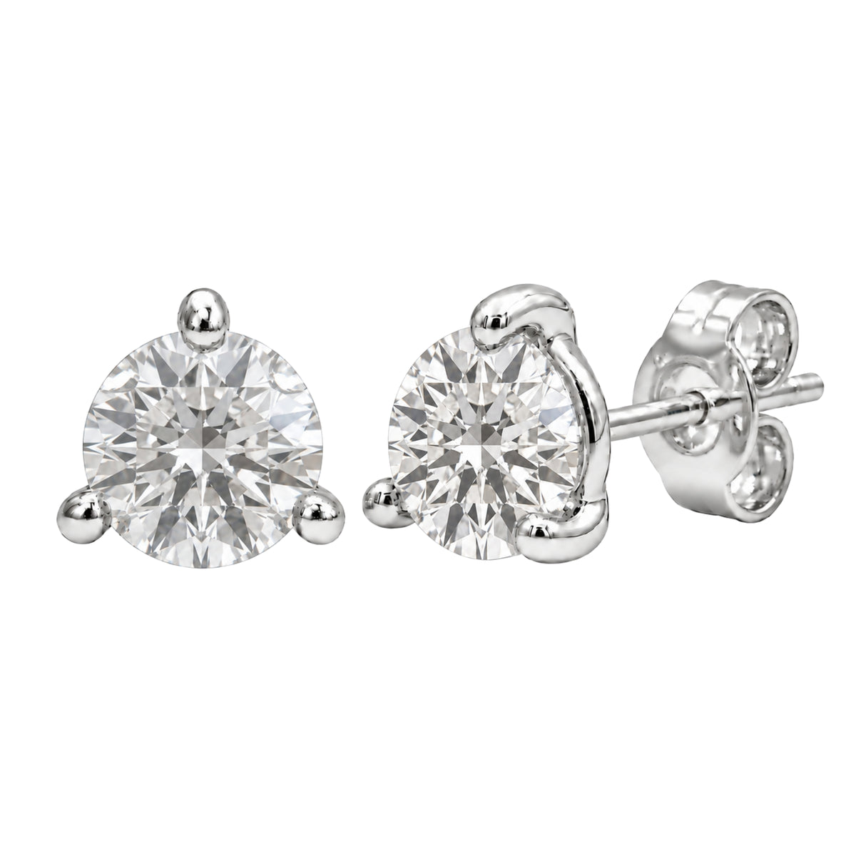 Round Martini Stud Earrings