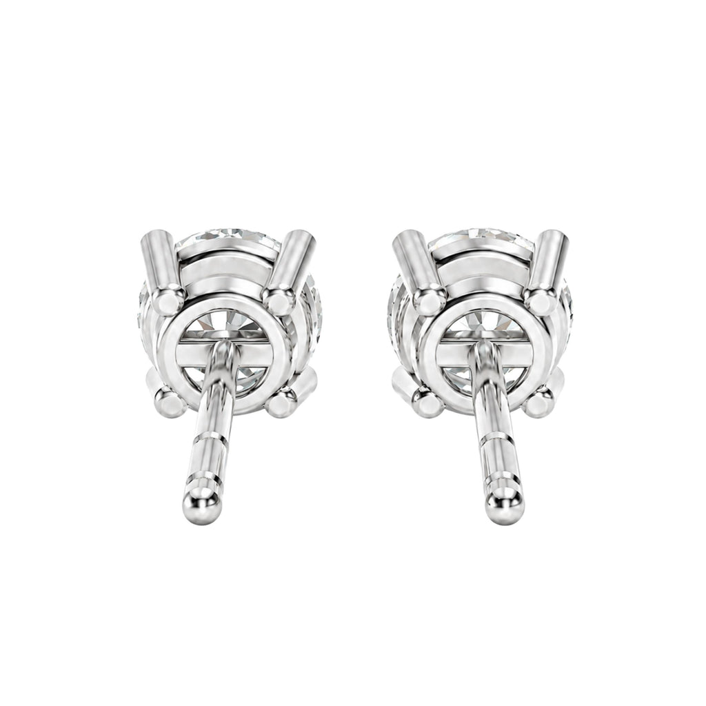 Diamonair 4 Prong Stud Earings Set - Lab Grown Diamond Sterling Silver Stud Earrings