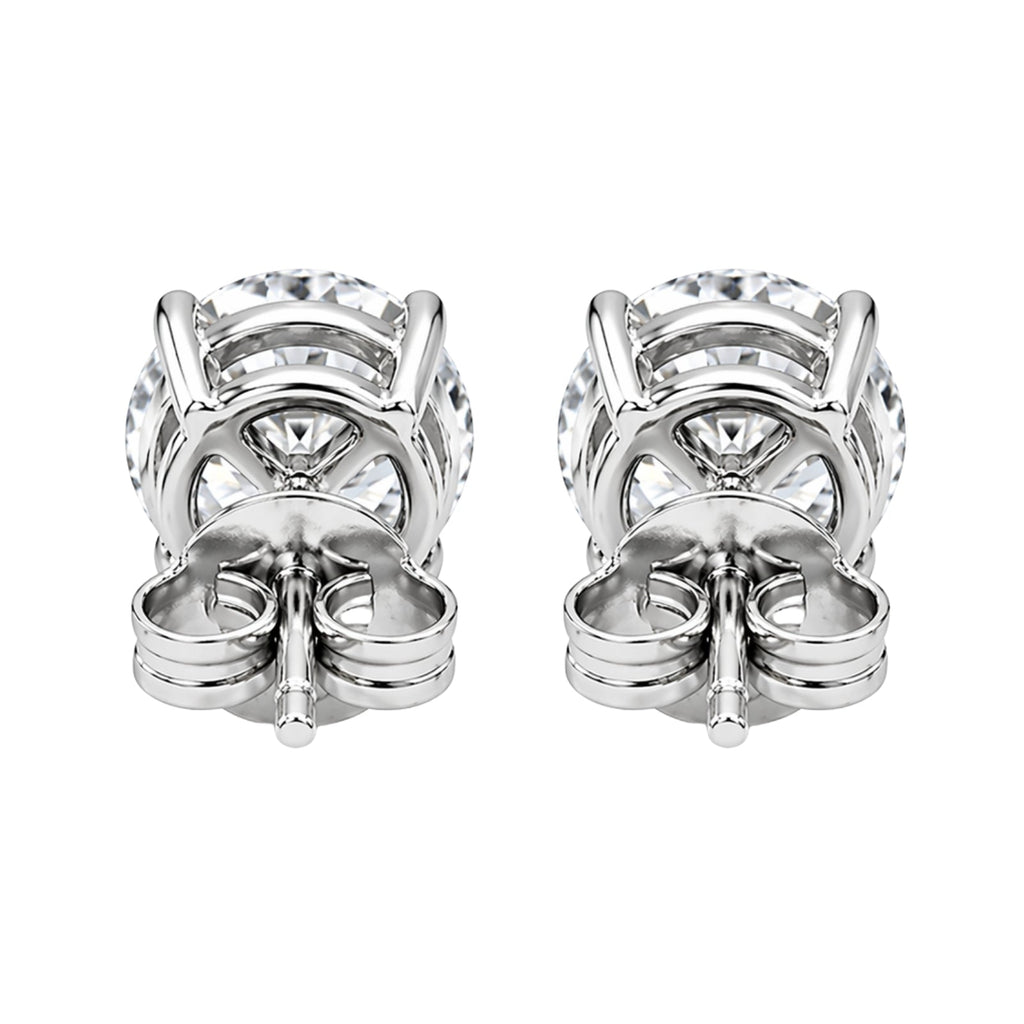 Diamonair Lab Grown Diamond (F/VS+) 1.50 carat Round cut Sterling Silver Stud Earrings