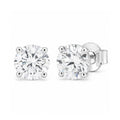 Diamonair Lab Grown Diamond (F/VS+) 2.00 carat Round cut Sterling Silver Stud Earrings - Sterling Silver