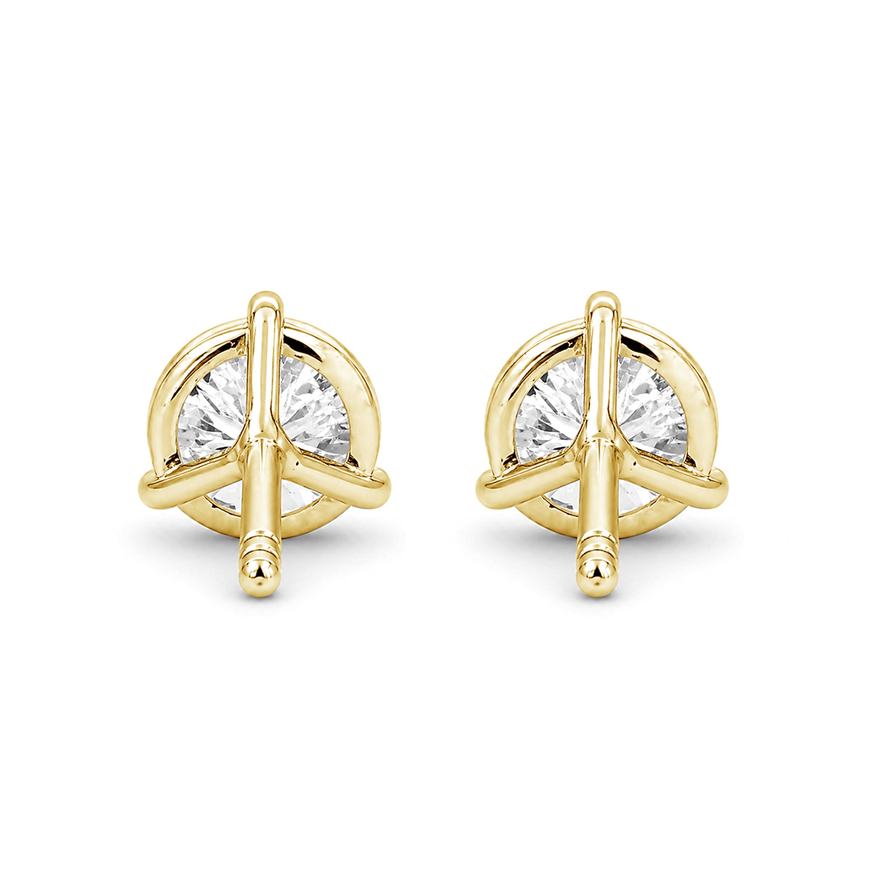 Diamonair Lab-Grown Diamond Earrings for Women | Gold over Silver | Emerald Cut | Prong, Push Back | F Color, VS+ Clarity | 2.00 Total Carat Weight | Anniversary, Wedding, Birthday Gift