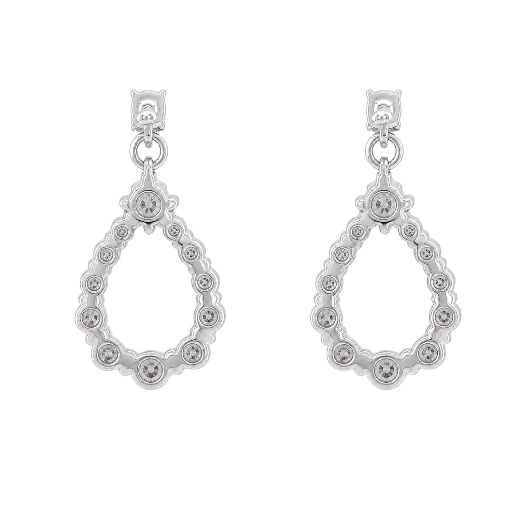 Diamonair Lab Grown Diamond (F/VS+) 2.00 carat Round cut Sterling Silver Dangle Earrings - Sterling Silver | Gold over Silver
