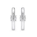 Diamonair Lab Grown Diamond (F/VS+) 2.00 carat Round cut Sterling Silver Hoop Earrings - Sterling Silver | Gold over Silver